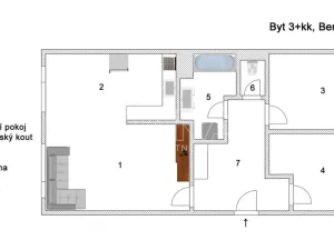 Pronájem bytu 3+kk, Beroun - Beroun-Město, Na Parkáně, 66 m2