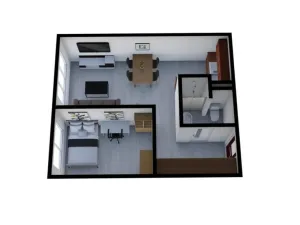 Pronájem bytu 2+kk, Praha - Podolí, Pujmanové, 39 m2