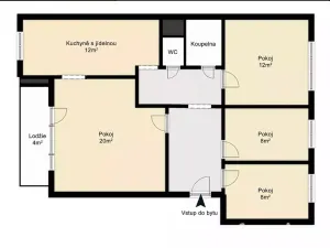 Pronájem bytu 4+1, Brno, Oblá, 78 m2