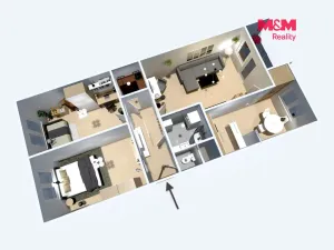 Prodej bytu 3+1, Praha - Černý Most, Pospíchalova, 70 m2