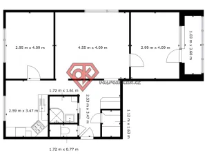 Prodej bytu 3+1, Ústí nad Orlicí - Hylváty, Třebovská, 71 m2