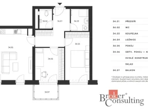 Pronájem bytu 3+kk, Hořovice, Pšeničná, 75 m2