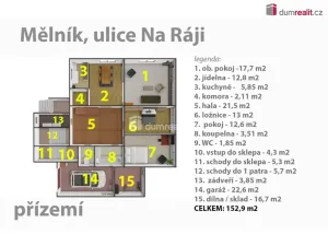 Prodej rodinného domu, Mělník, Na Ráji, 348 m2