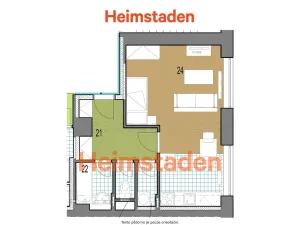 Pronájem bytu 1+kk, Karviná - Nové Město, Urxova, 31 m2