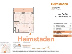 Pronájem bytu 2+1, Praha - Holešovice, Vrbenského, 54 m2