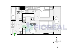 Prodej bytu 2+kk, Praha - Řepy, Na chobotě, 42 m2