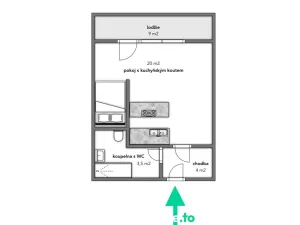 Pronájem bytu 1+kk, Znojmo, Mičurinova, 37 m2