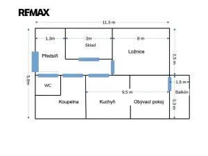 Pronájem bytu 2+kk, Praha - Vysočany, Podkovářská, 54 m2