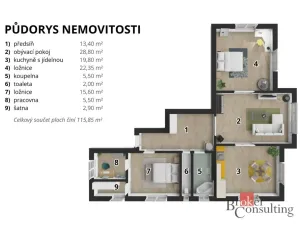 Prodej bytu 3+1, Liberec - Liberec I-Staré Město, Vítězná, 110 m2