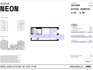 Prodej bytu 1+kk, Brno, Plynárenská, 26 m2