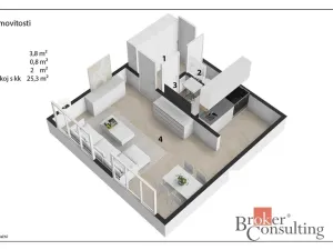 Prodej bytu 1+kk, Praha - Chodov, Augustinova, 33 m2