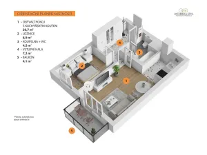 Pronájem bytu 2+kk, Praha, Arnošta Staňka, 47 m2