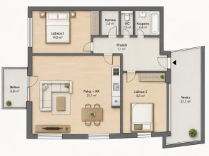 Prodej bytu 3+kk, Praha - Záběhlice, Na Slatince, 105 m2
