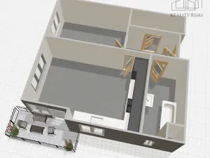 Pronájem bytu 2+kk, Praha - Hlubočepy, Vítové, 57 m2