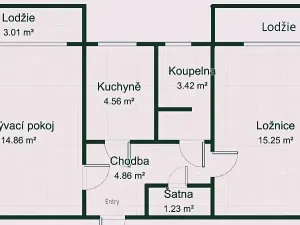 Prodej bytu 2+1, Velké Losiny, 1. máje, 49 m2