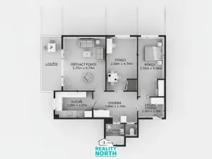 Prodej bytu 3+1, Ústí nad Labem, Obvodová, 71 m2