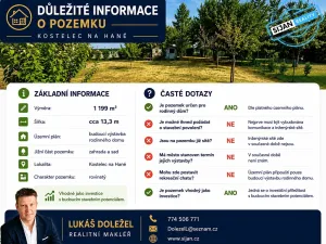 Prodej pozemku pro bydlení, Kostelec na Hané, 1199 m2