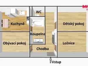 Prodej bytu 3+1, Březnice, Rožmitálská, 70 m2