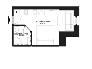 Prodej bytu 1+kk, Horní Lhota, 20 m2