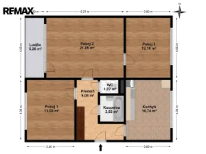 Pronájem bytu 3+1, Liberec - Liberec XXIII-Doubí, Kaplického, 70 m2