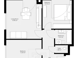 Pronájem bytu 3+kk, Plzeň, V Zahrádkách, 58 m2