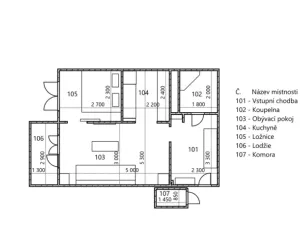 Prodej bytu 2+kk, Brno, Keřová, 42 m2