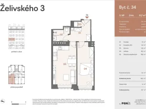 Prodej bytu 2+kk, Praha, Jana Želivského, 47 m2