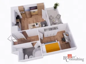 Prodej bytu 2+kk, Neslovice, Lesní, 72 m2