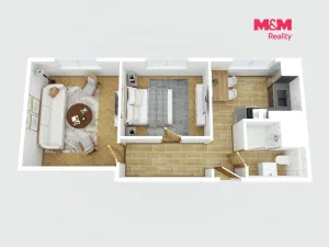 Prodej bytu 2+1, Adamov, Sadová, 44 m2