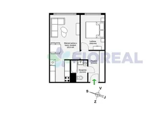 Pronájem bytu 2+kk, Praha - Stodůlky, Amforová, 43 m2