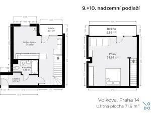 Prodej bytu 2+kk, Praha - Černý Most, Volkova, 82 m2