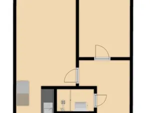 Pronájem bytu 2+kk, Praha, Drimlova, 43 m2