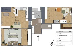Prodej bytu 3+kk, Praha - Karlín, Šaldova, 73 m2