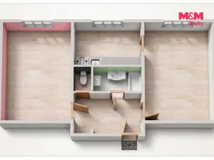 Prodej bytu 2+1, Citice, 52 m2