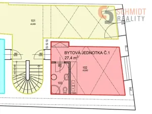 Prodej bytu 1+kk, Mikulov, Alfonse Muchy, 27 m2