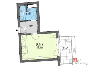 Pronájem bytu 1+kk, Brno - Trnitá, Křenová, 28 m2