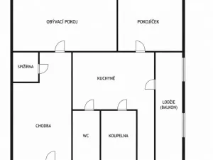 Prodej bytu 2+1, Rumburk, Vrchlického, 52 m2