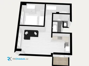Pronájem bytu 2+kk, Frýdek-Místek - Místek, Bezručova, 42 m2