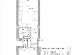Pronájem bytu 2+kk, Ostrava, 30. dubna, 47 m2
