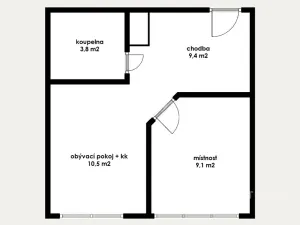 Pronájem bytu 2+kk, Most, Lidická, 33 m2