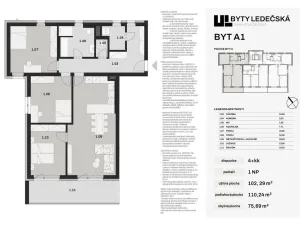 Prodej bytu 4+kk, Havlíčkův Brod, Ledečská, 101 m2