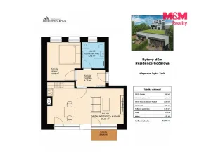 Prodej bytu 2+kk, Hradec Králové - Pražské Předměstí, Gočárova třída, 48 m2
