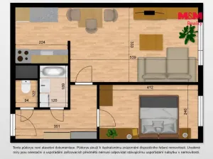 Prodej bytu 2+kk, Kolín, Želivského, 42 m2
