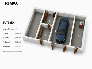 Prodej rodinného domu, Ondřejov, Ořechová, 84 m2