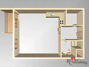 Pronájem bytu 2+kk, Praha - Libeň, Matějkova, 49 m2