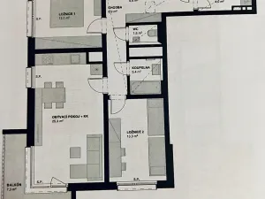 Pronájem bytu 3+kk, Praha - Kamýk, Hodkovická, 80 m2