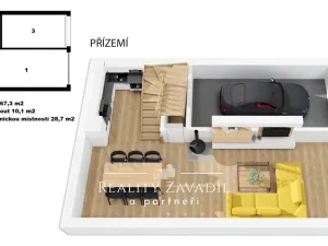 Pronájem rodinného domu, Praha - Pitkovice, Žampiónová, 190 m2