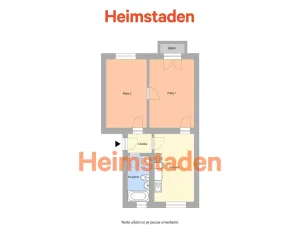 Pronájem bytu 2+1, Ostrava - Poruba, Dělnická, 49 m2