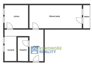 Prodej bytu 2+1, Trutnov - Střední Předměstí, Michnova, 55 m2