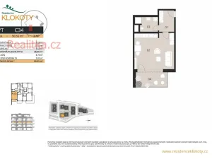 Prodej bytu 1+kk, Tábor - Klokoty, Jaroslava Vacka, 51 m2